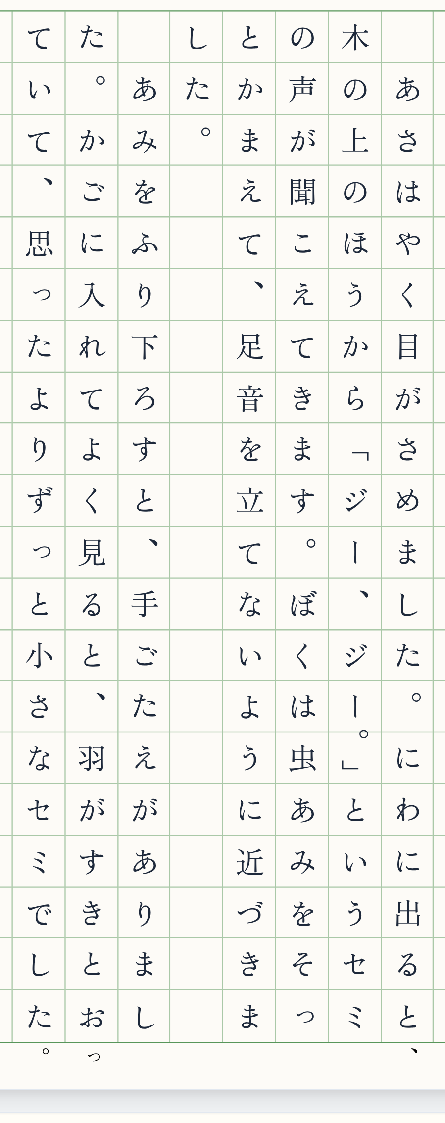 ぶら下がりで ならべた 原稿用紙